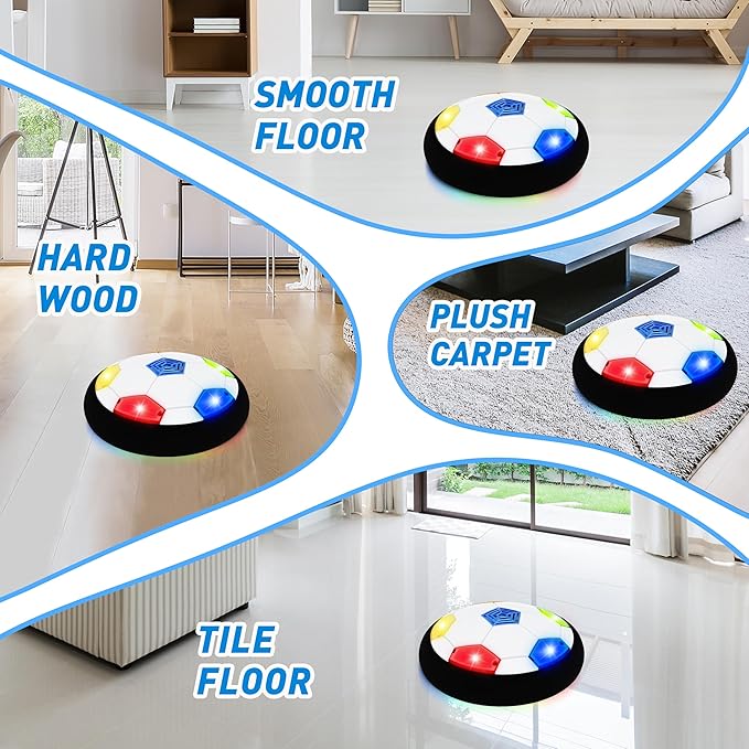 Hover Soccer Ball for Kids, Light-Up Soccers Ball Boys Toys, Kids Training Hover Balls Indoor Toy Games, Birthday Gifts for Kid Age 4, 5, 6, 7, 8-10 Year Old Boy - Soccer