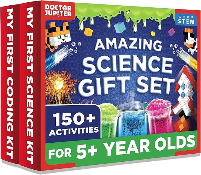 Doctor Jupiter Amazing Science Gift Set |Set of ‘My First Science Kit’, ‘My First Brain Craft’ for Kids Ages 5+ |Birthday Gift Ideas, STEM Learning & Educational Toys for 5-6-7-8 Year Old Boys & Girls
