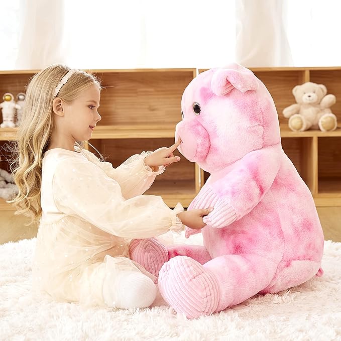 EARTHSOUND Giant Pig Stuffed Animal,30 inches Large Plush Toy Big Soft Toys,Huge Life Size Jumbo Cute Oversized Fat Piggy Animals,Gifts for Girls Boys