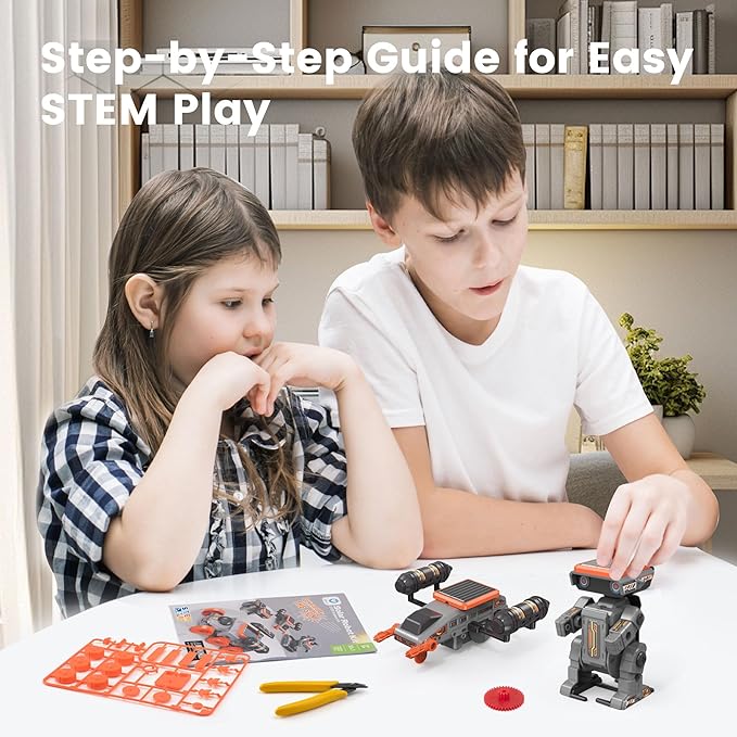 Sillbird Solar Robot Building Kit Christmas STEM Gift for Boys Girls Ages 8-14, DIY Educational Science Set for Kids Birthday, 10-in-1 Space Robotics Toys Powered by Sun with 112PCS