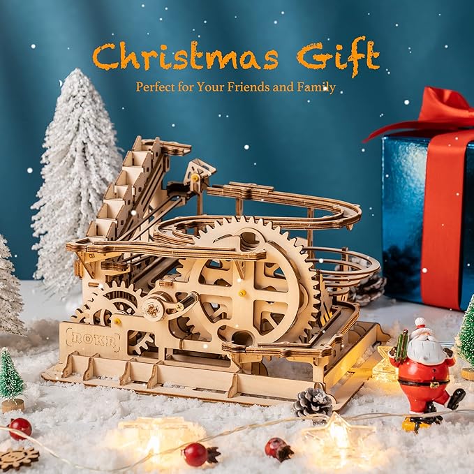 Marble Run 3D Puzzles Wooden Model Building Kits for Adults - Mechanical Puzzles Brain Teaser Educational Project DIY Crafts, for Adults Boys Ages 14+ (Pivot)