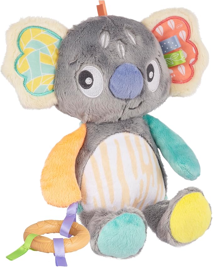 Playgro Fauna Friends Cuddly Koala - Plush Koala Toy for Newborns - Soft and Snuggly Stuffed Animals for Babies - Ideal Baby Gift - Sensory Soft Crinkle Toy with Teether