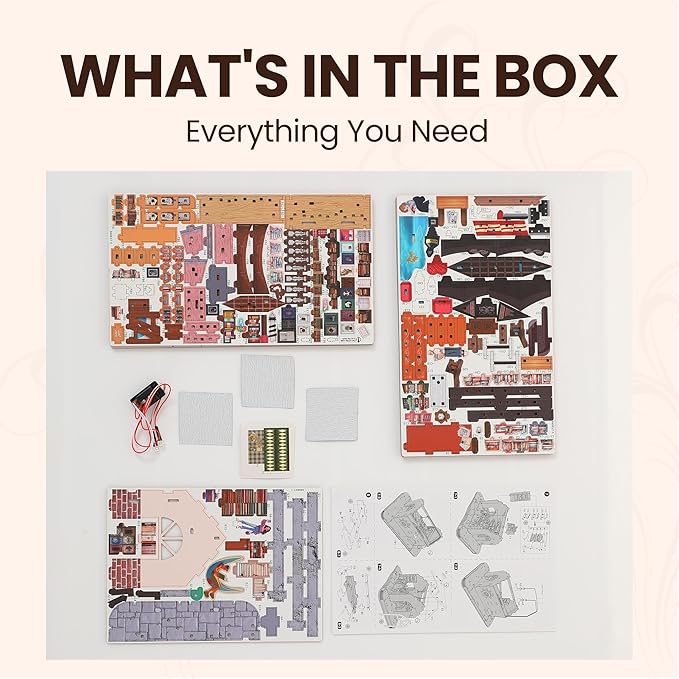 Book Nook Kit - DIY Miniature House Kit for Adults, Dollhouse Booknook Tiny House Bookshelf Decor 3D Wooden Puzzle Street Model, Ideal Gift for Book Lovers, Family, Friends (Floating Bookstore)