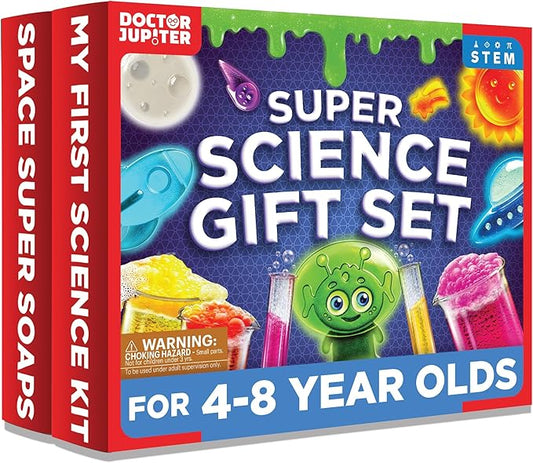Doctor Jupiter Super Science Gift Set | Set of ‘My First Science Kit’, ‘Space Super Soaps’ for Kids Ages 4+ | Birthday Gift Ideas, STEM Learning & Educational Toys for 4-5-6-7-8 Year Old Boys & Girls