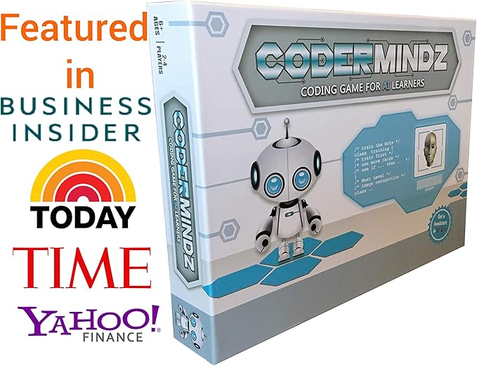 CoderMindz AI Coding Bundle - NBC Featured: First Ever Game for Boys and Girls Age 6+. Teaches Artificial Intelligence and Computer Programming Through Fun Robot and Neural Adventure!