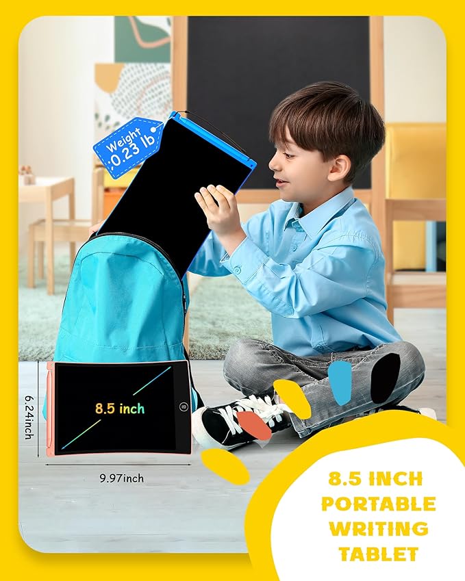 bravokids Toys Gifts for 3-6 Years Old Girls Boys, 3 Pack LCD Writing Tablet with 6 Stylus, 8.5 inch Colorful Doodle Board Drawing Pad for Age 3 4 5 6 7 8 Years Old Kids
