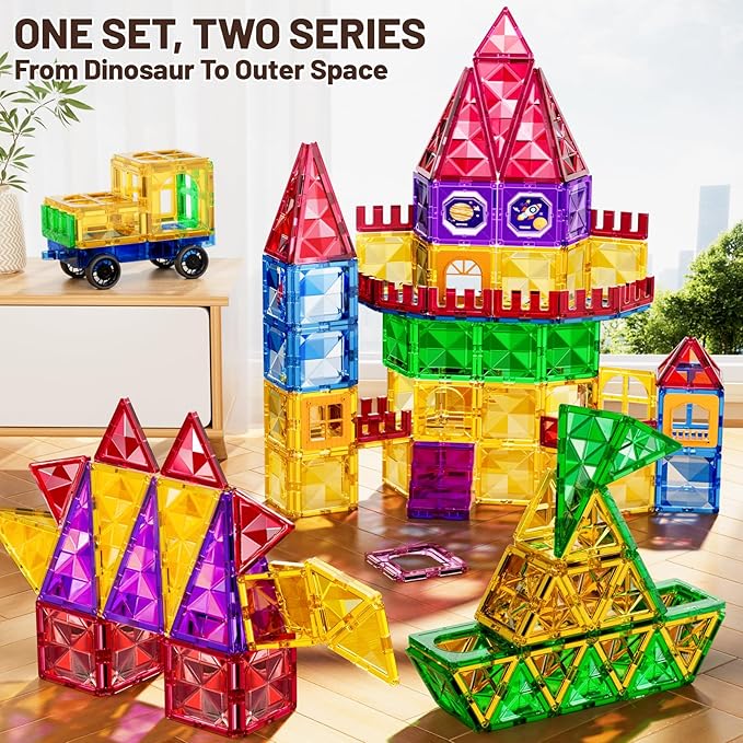 Magnet Toy for Toddlers 1-3, Toddler Magnet Building Blocks Tiles Toys for Kids Ages 1-3 4-8, Preschool Learning Sensory Educational Gifts Toys for Boys and Girls 3+ Year Old