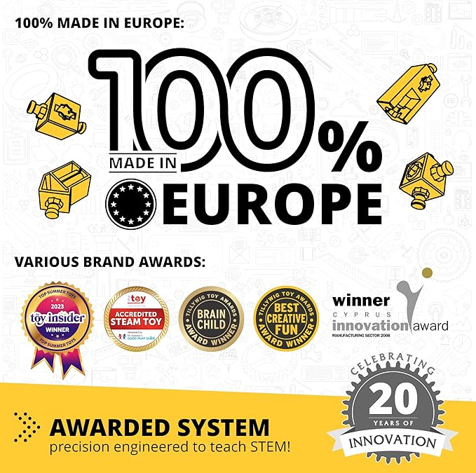 Engino Mini ERP 2.0, Build & Program 8 Working Robots with Bluetooth, STEM Coding Kit for Kids Ages 9+ with Free Software, Building Toys, Coding for Kids, Gifts for Boys & Girls