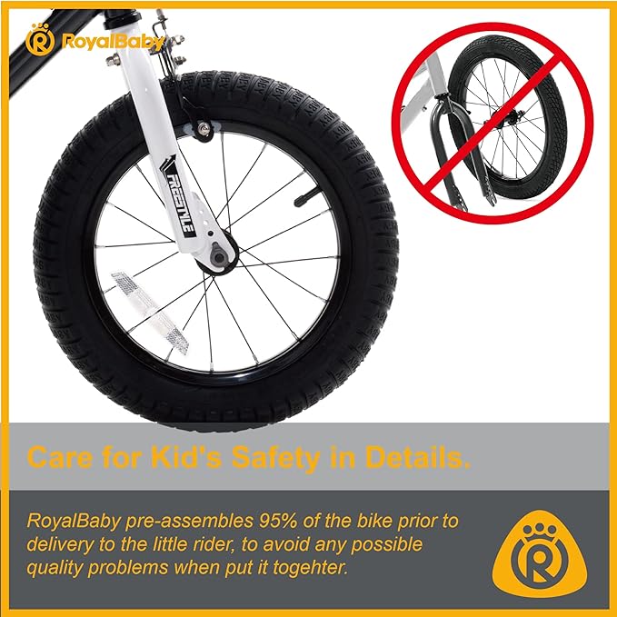 RoyalBaby Kids Bike Freestyle Classic & EZ Balance Pedal Switchable Bicycle, 12 14 16 18 Inch, 3-10 Years Toddler to Big Kids