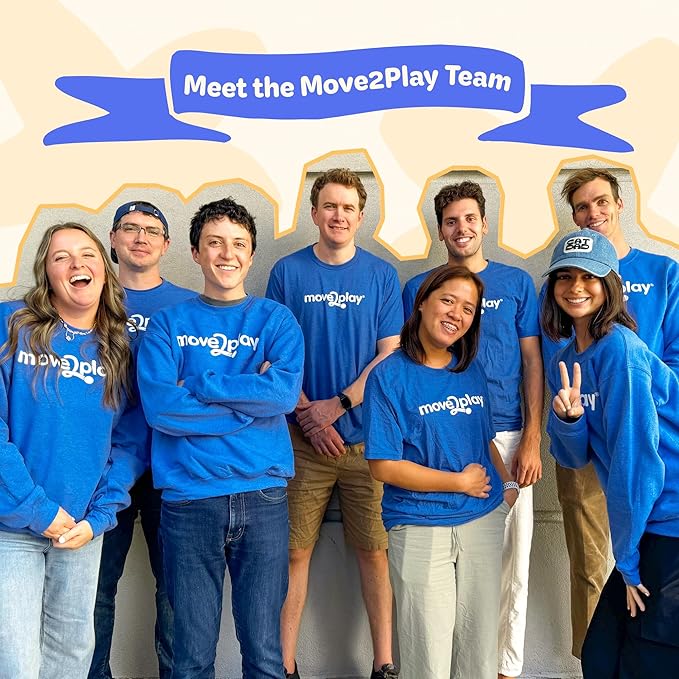 Move2Play 4-in-1 Baby Activity Center | Montessori-Inspired Design | 8 Interactive Toys | Tummy Time, Exersaucer & Toddler Table | Shower Gift | Essential | Must Have for 3, 6, 12 Month Old (Sun)