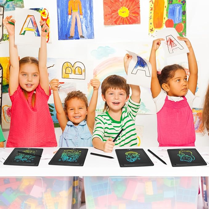 Zhehao 20 Pack LCD Writing Board for Kids, 8.5 Inches Doodle Reusable Screen Drawing Pad Erasable Painting Pads Educational Toy for 3-8 Years(Black)