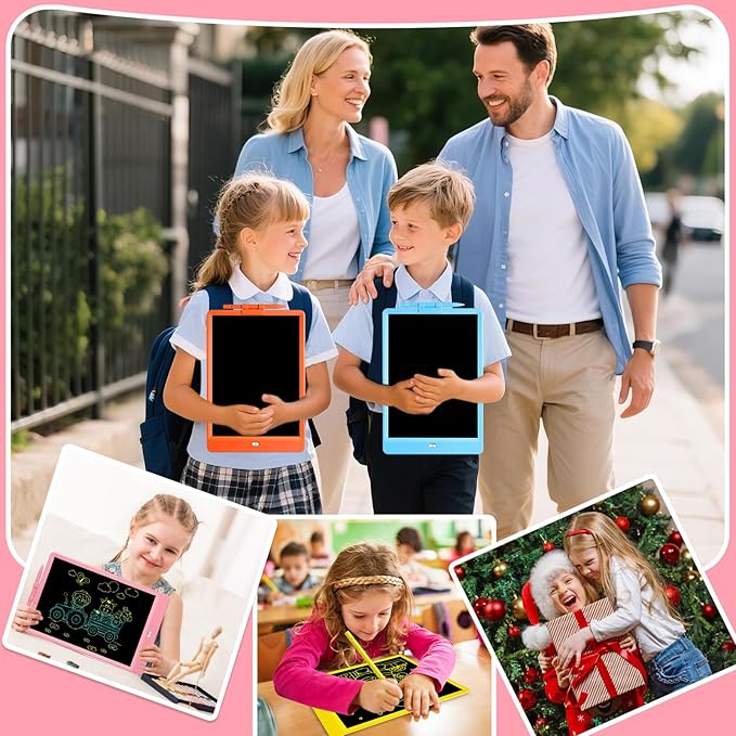 4 Pack LCD Writing Tablet for Kids 10 inch LCD Writing Board Erasable Colorful Doodle Board Drawing Pad for Kids Educational Learning Toys Birthday Gifts for 3 4 5 6 Year Old Boys and Girls Toddlers