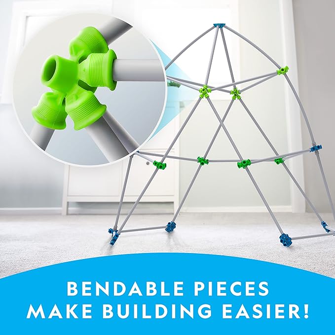 NATIONAL GEOGRAPHIC Kids Fort Building Kit - 135-Piece Indoor Fort Builder, Creative Play, STEM Building Toys for Kids Ages 6 7 8 9 10 11 12, Blanket Fort (Amazon Exclusive)