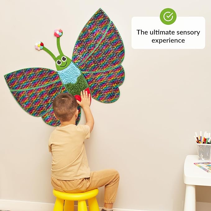 ODOXIA Sensory Wall Panel | Sequin Busy Board for Sensory Room and Daycare | Montessori Toys and Activity | Autism Mats and Squares for Toddlers and Kids