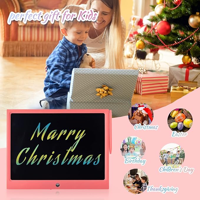LCD Writing Tablet for Kids, 15 Inch Colorful Electronic Doodle Board for Kids Age 3+ Toys Christmas Birthday Erasable Drawing Tablet Toddler Learning Toys