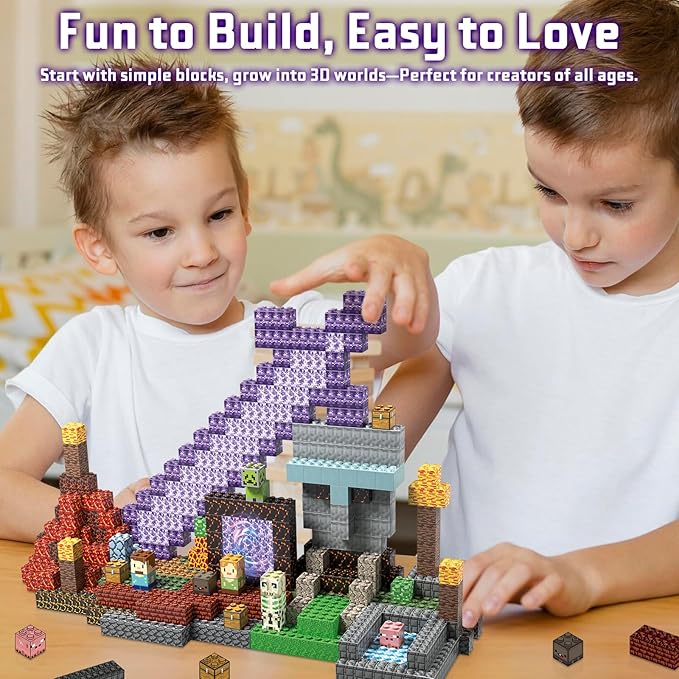 JIMI Building Blocks Set, Interlocking Blocks Building Toy with Characters & Vivid Scenes, Creative Construction Toy for Kids 6+ & Builders, STEM Learning Toy
