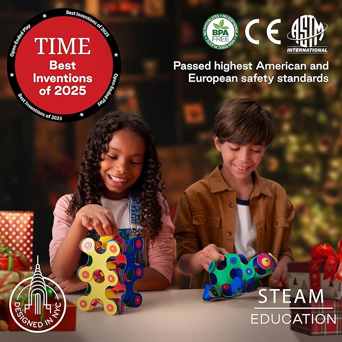 Clixo Crew 30 Piece Pack - The Flexible, Durable, Imagination-Boosting Magnetic Building Toy - Modern, Modular Designs for Hours of STEM Play. A Multi-Sensory Magnet Toy Experience Anywhere! Ages 4-99