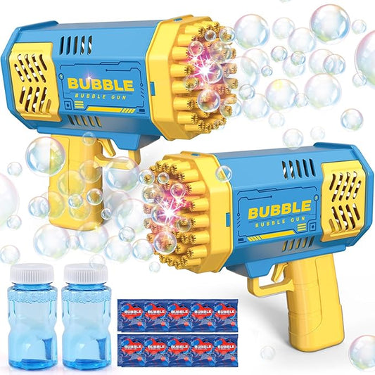 JONEG Toys for 3-8 Year Old Boys Girls: 2 Pack Bubble Machine for Kids with Bubble Solution, Gifts for 3 4 5 6 7 8 Years Old Boy Birthday Toy for Kid Toddlers Ages 4-6 Outdoor Wedding Bubbles Wands