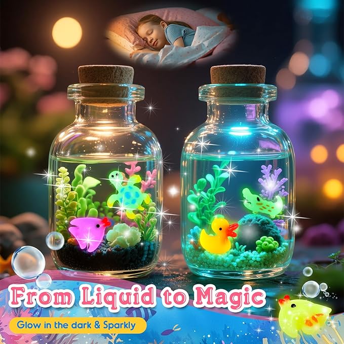 MDINGTD Magic Water Elf Toy Kit: DIY Squishy Toys Art Crafts Kits with 12 Gels and 12 Molds, Make Your Own Creative Toys Party Favors Christmas Birthday Gifts for Girls Ages 4-12