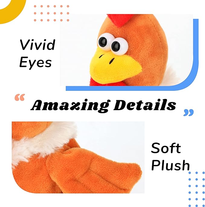 Hopearl Talking Chicken Repeats What You Say Walking Chick Electric Interactive Animated Toy Speaking Plush Buddy Gifts for Toddlers Thanksgiving Day, 9''