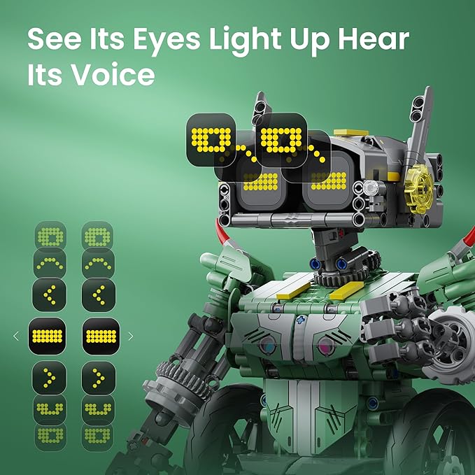 Sillbird Robot Car Building Kit with Remote Control for Boys Ages 8-14, Christmas STEM Coding Robotics Technic Toy Birthday Gifts for Kids, Buildable 5in1 Models with 727 Pieces