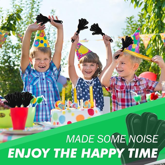 36 Pcs Hand Clappers Noisemakers 7.5 Inch Clappers Noisemakers Plastic Hand Clappers for Birthdays Game Football Sporting Events Cheers Supplies Dance Basketball Football Noisemakers（Black）
