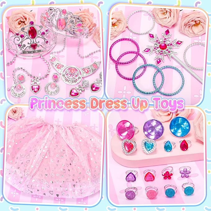 Tagitary Plush Toys Walking Cat Repeats What You Say,Stuffed Interactive Cat Talking Singing Toys with Princess Dress Up Accessories Jewelry Toys,Christmas Birthday Gift Party Favors for Kids