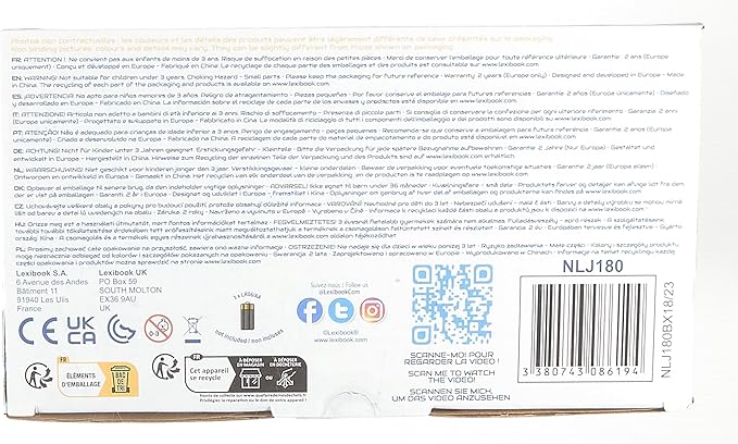 LEXiBOOK, 2-in-1 Constellations and Images Planetarium Projector, 24 Images to Discover Space, 2 Constellation Domes, STEM, White/Blue, NLJ180