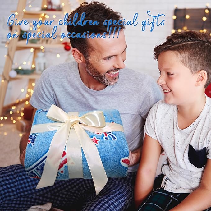 American Flag Blanket Glow in The Dark Blanket for Kids Boys Star Stripes Independence Day July 4th Decor