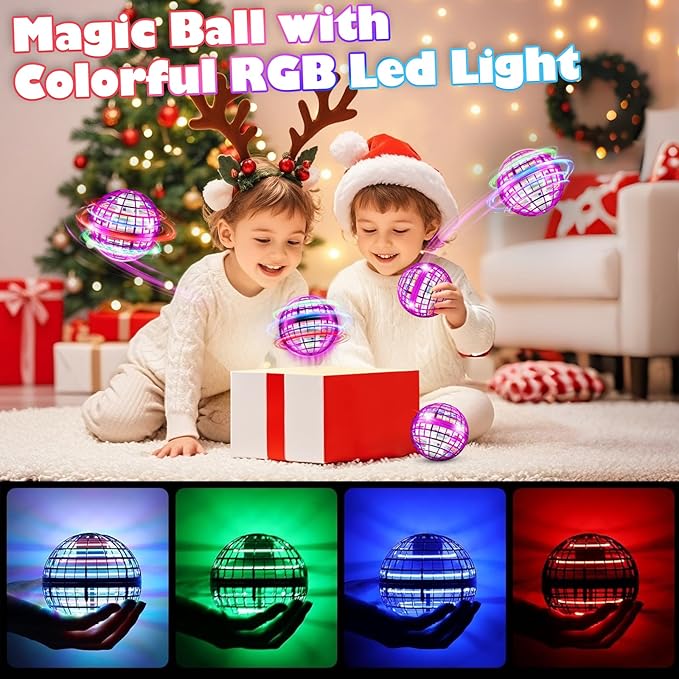 Flying Orb Ball 2024,Toys Soaring Hover Boomerang Spinner Hand Controlled Mini Drone Cosmic Globe Spinning Kids Adults Outdoor Fly Toy Birthday Gift Cool for Boys Girls 6 7 8 9 10+ Year Old (Purple)