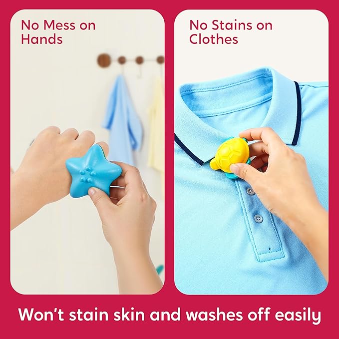 SYNCFUN 100% Pure Large Beeswax Crayons, Bath Crayons Bath Toy for Kids, Easy to Hold & Mold Free Bathtub Toys for Shower, Toddler Art Supplies, Gift for Christmas (Ocean Theme, 12 Colors)