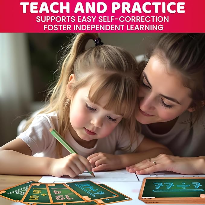 QUOKKA Math Flash Cards for Kids Ages 5-8 - Addition and Subtraction, Multiplication and Division Games for Kids 5-7 - 139 Double-Sided Flashcards for Studying - Large Bold Fonts - Flash Card Rings