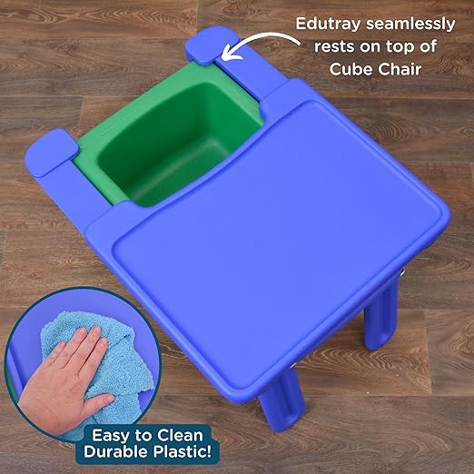 Children's Factory Edutray Desk Attachment for Cube Chair – Toddler Study Surface for Homeschool, Classroom, Space-Saving, Durable, Easy-Clean Plastic