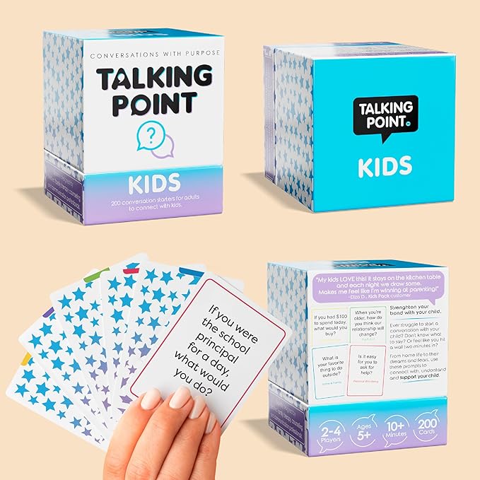 200 Kids Conversation Cards - Help Kids Put Down Tablets and Phones - Get Children to Enjoy Talking and Listening - Great for Car Rides and Family Dinners - A New Way to Express Themselves