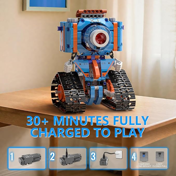 5in1 Robot Building Kits for Kids 6-12, APP & Remote Control STEM Robot Building Toys for Kids Science Learning, Technic Coding Tank Truck Stem Building Sets, Erector Set for Boys Girls Xmas Gifts