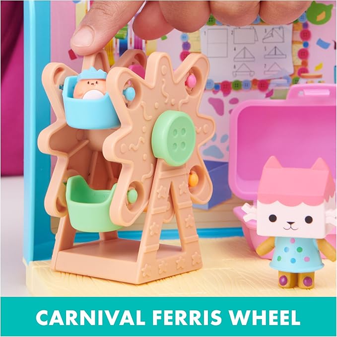 Gabby's Dollhouse, Baby Box Cat Craft-A-Riffic Room with Exclusive Figure, Accessories, Furniture and Dollhouse Delivery, Kids Toys for Ages 3 and up