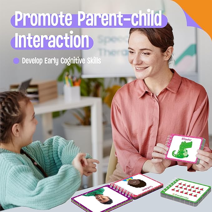 4 Preschool Learning Flipbooks, 96PCS Double Sided Printed Cards Set, Alphabet Letter A-Z, Number 1-20, Feelings and Emotions, Shapes and Colors Mini Board Books Set Early Educational Tool for Kids