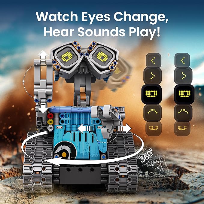 Sillbird Robot Building Kit with Remote Control Christmas STEM Gifts for Kids Age 8-12, Coding Robotics Technic Toy Set for Boys' Birthday, Buildable 5-in-1 Models with 435 Pieces