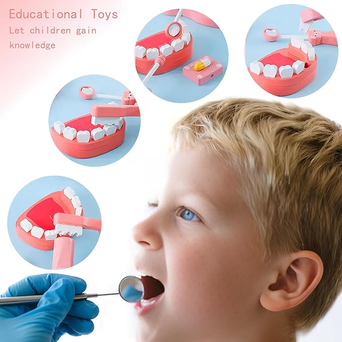 Doctor Kit for Kids Girls, 32 Pcs Kids Doctor Kit for Toddlers 3-5 with Medical Storage Bag & Real Stethoscope, Pretend Play Set for Boys Girls Fun Role Playing Game