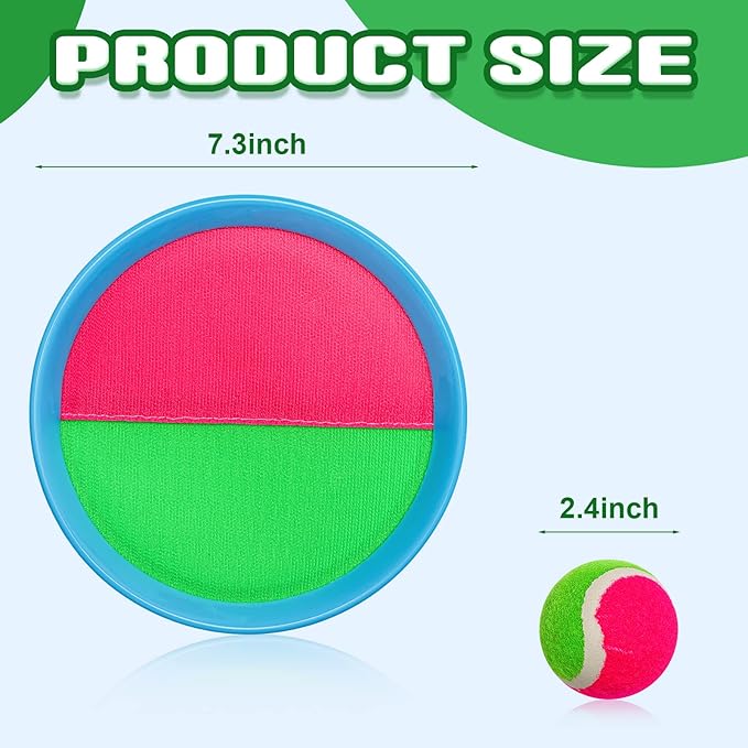 Toss and Catch Ball Outdoor Games Playground Balls Beach Summer Toys for Kids Ages 4-8 Perfect Kids Toys Sets Playground Sets