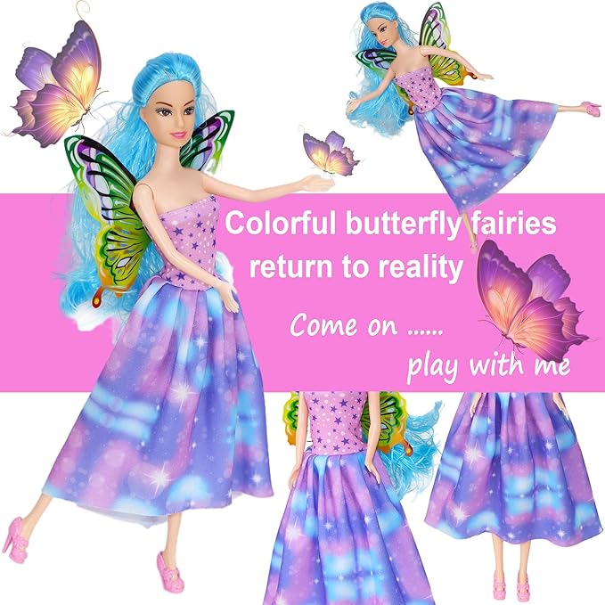 Princess Dolls Playset | 4 in 1 Fashion Mermaid Dolls for Dress Up & Role Play | Collectible Series Mermaid Toys Gift for Girls Age 4-7 | Birthday Party Christmas Children's Day Wish List