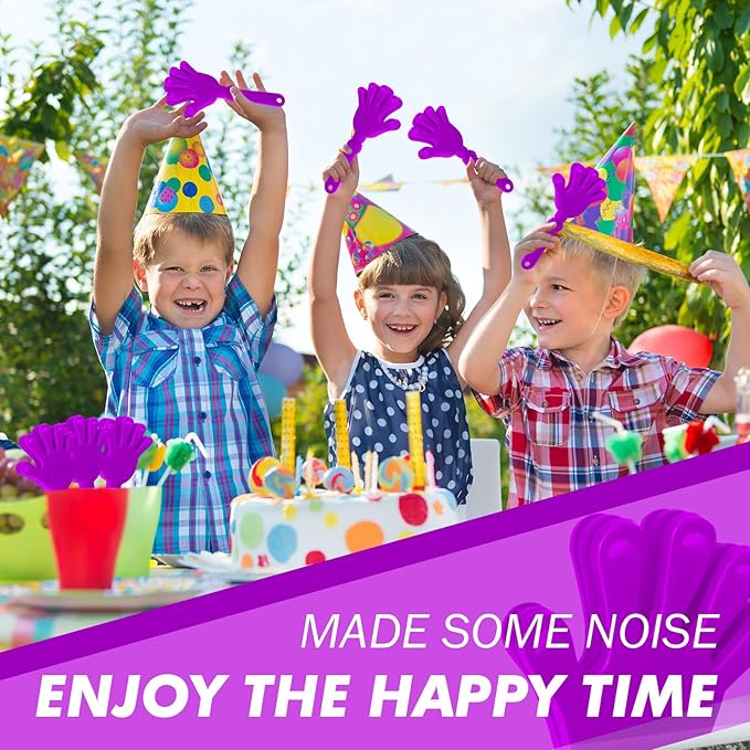 36 Pcs Hand Clappers Noisemakers 7.5 Inch Clappers Noisemakers Plastic Hand Clappers for Birthdays Game Football Sporting Events Cheers Supplies Dance Basketball Football Noisemakers（Purple）