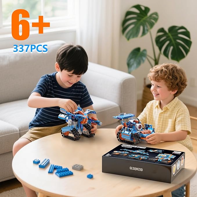 5in1 Robot Building Kits for Kids 6-12, APP & Remote Control STEM Robot Building Toys for Kids Science Learning, Technic Coding Tank Truck Stem Building Sets, Erector Set for Boys Girls Xmas Gifts