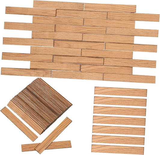 BESPORTBLE 40 Pcs Miniature Dollhouse Flooring Adhesive Plastic Tiles for Dollhouse Decoration DIY Easy Assembly Mini Floor Boards
