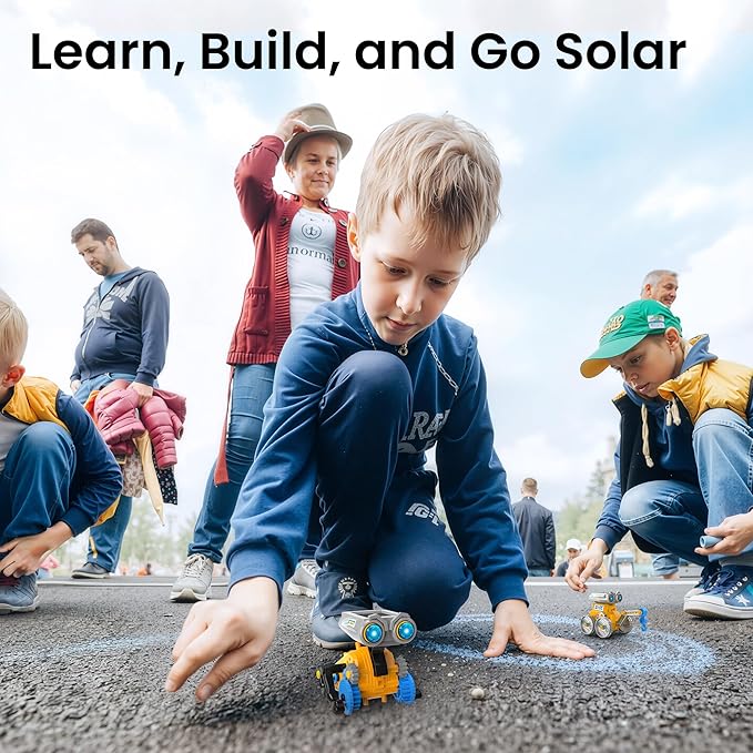 Sillbird Solar Robot Building Kit Christmas STEM Gift for Boys Aged 8-14, 21 in 1 DIY Science Educational Sets for Kids Teens Birthday, Battery or Sun Powered Buildable Robotic Toys with 211 Pieces