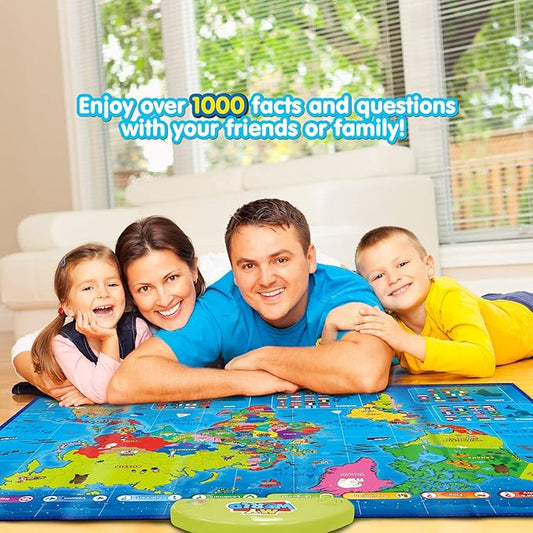 BEST LEARNING i-Poster My World – Interactive Talking World Map for Kids Ages 5-12 to Learn Countries, Flags, and Fun Facts About Our Planet