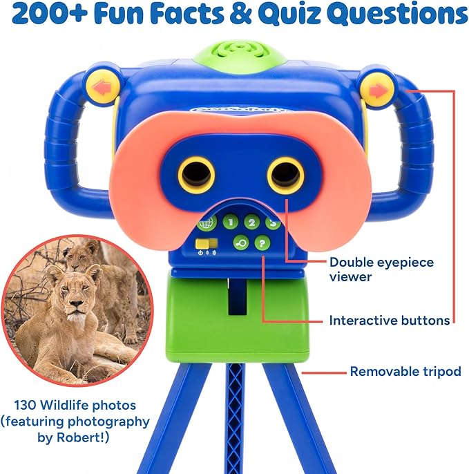 Educational Insights GeoSafari® Jr. Talking Wildlife Camera™ Featuring Robert Irwin - Preschool Science Toys for Little Kids, Toddler STEM Toys, Gifts for Boys & Girls Ages 4+