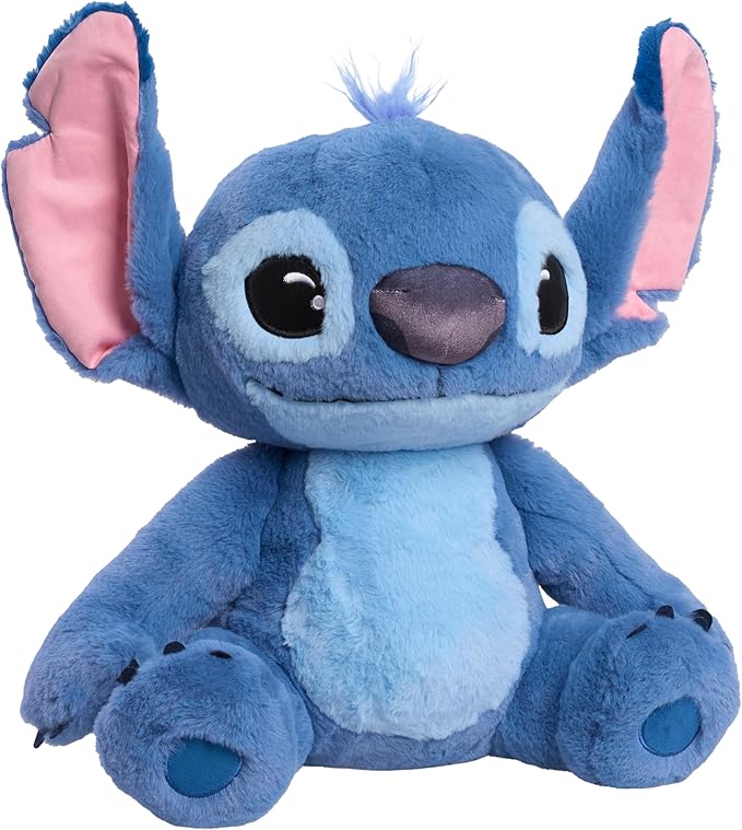 Disney Stitch Live-Action 13-inch Large Plush Stuffed Animal, Soft Toy for Kids, Blue, Alien, Toy for Fans, Girls, Boys, Kids, Ages 2 and Up by Just Play