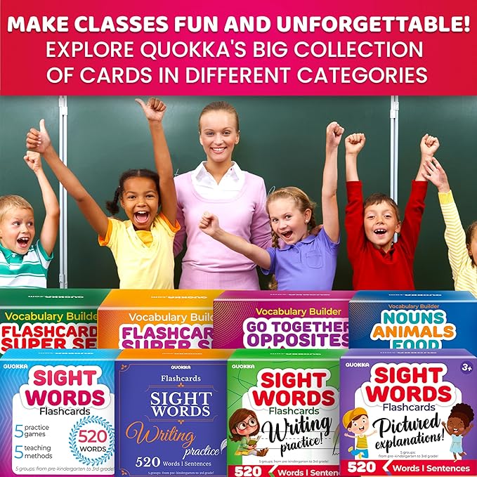 QUOKKA Math Flash Cards for Kids Ages 5-8 - Addition and Subtraction, Multiplication and Division Games for Kids 5-7 - 139 Double-Sided Flashcards for Studying - Large Bold Fonts - Flash Card Rings