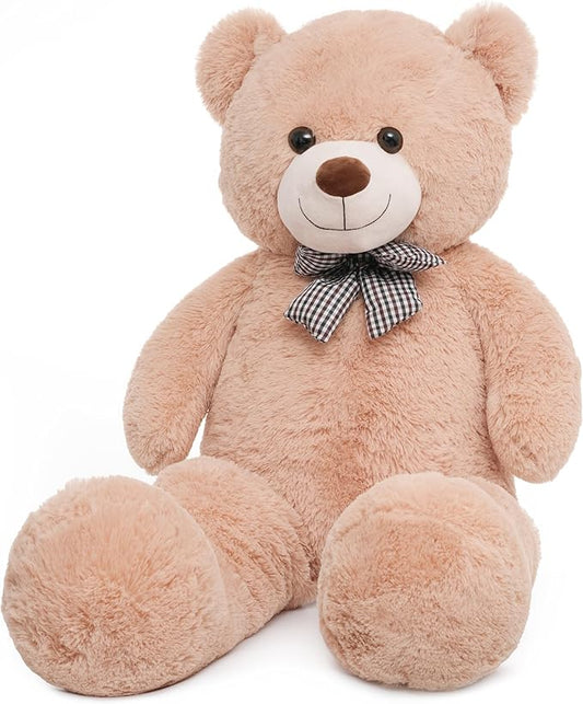 47 inch Big Giant Teddy Bear Stuffed Animals, Light Brown Soft Plush Life Size Bear Toy All Ages Gift for Children/Girlfriend/Valentine's Day/Christmas/Birthday/Baby Shower/Wedding/Party Decorations
